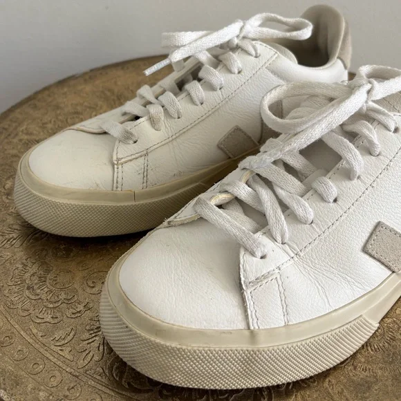 Veja Campo Leather Sneakers Extra White Almond - Picture 5 of 8